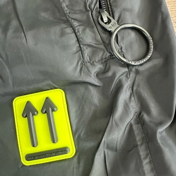Off-White Black Joggers with Yellow Logo